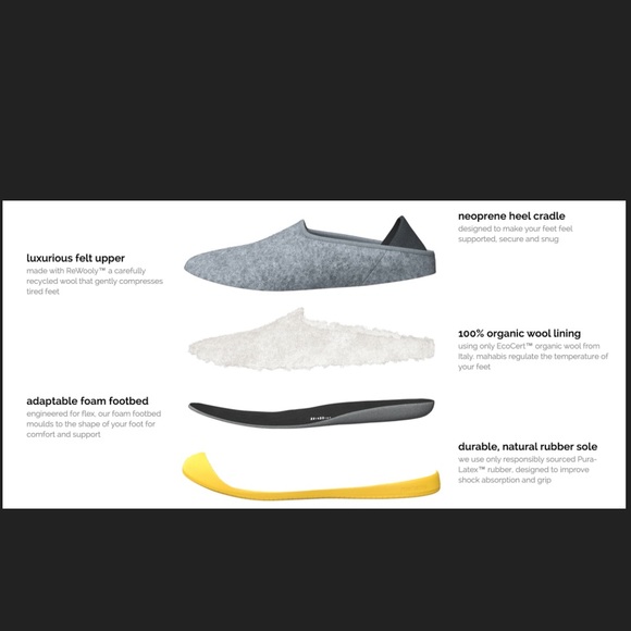 Mahabis Classic Merino Wool Shearling Removable Sole Indoor/Outdoor Slipper 37 - Picture 13 of 16